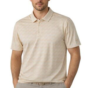 Nike Dri-FIT Vapor Wing Jacquard Polo Shirt Yellow Checkered Golf Top Size 2XL